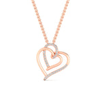 Load image into Gallery viewer, cute-double-heart-diamond-pendant-in-FDPD11211-NL-RG