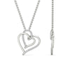 Load image into Gallery viewer, cute-double-heart-diamond-pendant-in-FDPD11211-NL-WG