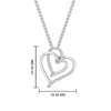 Load image into Gallery viewer, cute-double-heart-diamond-pendant-in-FDPD11211-NL-WG