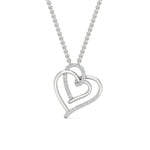 Load image into Gallery viewer, cute-double-heart-diamond-pendant-in-FDPD11211-NL-WG
