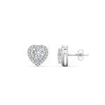 Load image into Gallery viewer, cute-heart-diamond-halo-earrings-in-white-gold-FDEAR11270HTANGLE1-NL-WG
