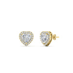 Load image into Gallery viewer, cute-heart-diamond-halo-earrings-in-yellow-gold-FDEAR11270HTANGLE1-NL-YG
