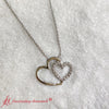 Load image into Gallery viewer, cute-heart-diamond-pendant-for-mom-in-white-gold-FDPD10806