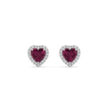 Load image into Gallery viewer, cute-heart-pink-sapphire-halo-diamond-earrings-in-white-gold-FDEAR11270HTGSADRPIANGLE1-NL-WG