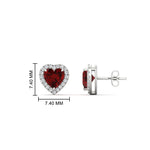 Load image into Gallery viewer, cute-heart-ruby-halo-diamond-earrings-in-white-gold-FDEAR11270HTGRUDRANGLE1-NL-WG