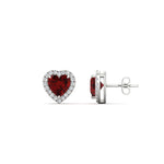 Load image into Gallery viewer, cute-heart-ruby-halo-diamond-earrings-in-white-gold-FDEAR11270HTGRUDRANGLE1-NL-WG