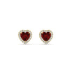 Load image into Gallery viewer, cute-heart-ruby-halo-diamond-earrings-in-yellow-gold-FDEAR11270HTGRUDRANGLE1-NL-YG