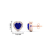 Load image into Gallery viewer, cute-heart-sapphire-halo-diamond-earrings-in-rose-gold-FDEAR11270HTGSABLANGLE1-NL-RG