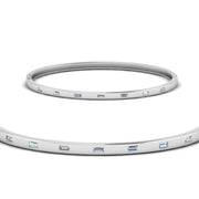 Delicate Baguette Bangle Bracelet