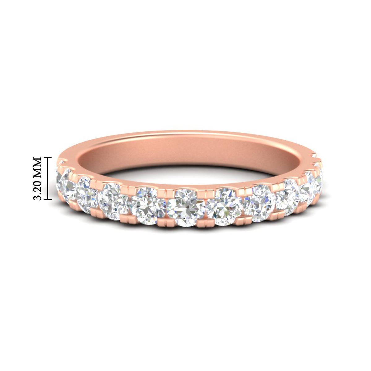 Simple Stacked Wedding Ring - Fascinating Diamonds