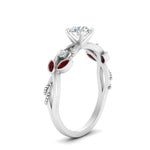 Load image into Gallery viewer, delicate-flower-round-diamond-ring-with-ruby-in-white-gold-FDENR2598RORGRUDR-NL-WG