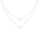 Load image into Gallery viewer, Delicate+Stacking+Diamond+Necklace+In++White+Gold-FDPD9941-2
