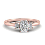 Load image into Gallery viewer, Radiant Cut Delicate Three Stone Ring