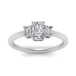 Load image into Gallery viewer, Radiant Cut Delicate Three Stone Ring