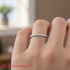 Load image into Gallery viewer, delicate-u-prong-stack-band-white-gold-fdwb8370-0.15ct-model