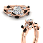 Load image into Gallery viewer, Delicate Vine Round Cut Bridal Set