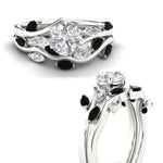 Load image into Gallery viewer, Delicate Vine Round Cut Bridal Set