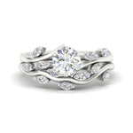 Load image into Gallery viewer, delicate-vine-round-cut-diamond-bridal-ring-set-in-white-gold-fdens11510ro-nl-wg_1457dbdc-0849-4151-a333-9b7d3f5e1a0a?v=1757568220
