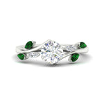 Load image into Gallery viewer, delicate-vine-round-cut-emerald-engagement-ring-in-white-gold-fdens11510rorgemgr-nl-wg?v=1757504237