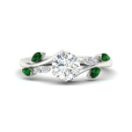 Load image into Gallery viewer, delicate-vine-round-cut-emerald-engagement-ring-in-white-gold-fdens11510rorgemgr-nl-wg?v=1758686964