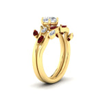 Load image into Gallery viewer, Delicate Vine Round Cut Bridal Set