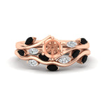 Load image into Gallery viewer, delicate-vine-semi-mount-black-diamond-bridal-ring-set-in-rose-gold-fdens11510smgblack-nl-rg_0d1182e6-d6ae-4a2f-ab40-d1def2560dd6?v=1757567811