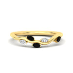 Load image into Gallery viewer, delicate-vine-wedding-black-diamond-band-in-yellow-gold-fdens11510bgblack-nl-yg?v=1757570932
