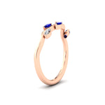Load image into Gallery viewer, delicate-vine-wedding-sapphire-band-in-rose-gold-fdens11510bgsablangle2-nl-rg?v=1757570932