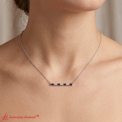 diamond-bar-necklace-with-round-and-baguette-cut-in-white-gold-with-blue-sapphire-FDPD86790