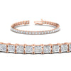 Load image into Gallery viewer, diamond-basket-tennis-11-ct.-square-cut-bracelet-in-rose-gold-FDBRC10450PRANGLE2-11.00CT-NL-RG_41da2479-0f2e-4e8e-a63b-cf4be0024bc0
