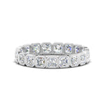 Load image into Gallery viewer, diamond-bezel-set-asscher-eternity-ring-3-carat-in-white-gold-FD10567AS-0.15CT-NL-WG