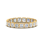 Load image into Gallery viewer, diamond-bezel-set-asscher-eternity-ring-3-carat-in-yellow-gold-FD10567AS-0.15CT-NL-YG