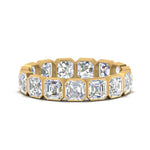 Load image into Gallery viewer, diamond-bezel-set-asscher-eternity-ring-4.50-carat-in-yellow-gold-FD10567AS-0.30CT-NL-YG