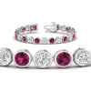 Load image into Gallery viewer, Round Cut Bezel Set Tennis Bracelet 12 Carat