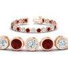 Load image into Gallery viewer, Round Cut Bezel Set Tennis Bracelet 12 Carat