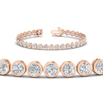 Load image into Gallery viewer, Diamond Bezel Set Tennis Bracelet 7.75 Carat