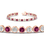 Load image into Gallery viewer, Diamond Bezel Set Tennis Bracelet 7.75 Carat