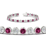 Load image into Gallery viewer, Diamond Bezel Set Tennis Bracelet 7.75 Carat