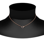 Load image into Gallery viewer, diamond-circle-loop-necklace-in-FDPD11023-Model-RG