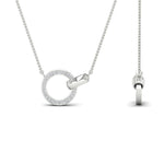 Load image into Gallery viewer, diamond-circle-loop-necklace-in-FDPD11023-Model-WG