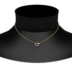 Load image into Gallery viewer, diamond-circle-loop-necklace-in-fdpd11023-model-1-yg