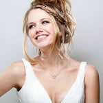 Load image into Gallery viewer, diamond-circle-loop-necklace-in-fdpd11023-model-1-yg