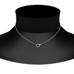 Load image into Gallery viewer, diamond-circle-loop-necklace-with-black-diamond-in-FDPD11023GBLACK-NL-WG