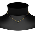 Load image into Gallery viewer, diamond-circle-loop-necklace-with-black-diamond-in-FDPD11023GBLACK-NL-YG