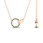 Load image into Gallery viewer, diamond-circle-loop-necklace-with-emerald-in-FDPD11023GEMGR-NL-RG