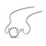 Load image into Gallery viewer, diamond-circle-loop-necklace-with-pink-sapphire-in-FDPD11023GSADRPI-NL-WG