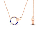 Load image into Gallery viewer, diamond-circle-loop-necklace-with-sapphire-in-FDPD11023GSABL-NL-RG