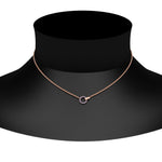 Load image into Gallery viewer, diamond-circle-loop-necklace-with-sapphire-in-FDPD11023GSABL-NL-RG