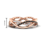 Load image into Gallery viewer, diamond-criss-cross-weave-wedding-band-with-black-diamond-in-rose-gold-FD11069BGBLACKANGLE3-NL-RG