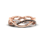 Load image into Gallery viewer, diamond-criss-cross-weave-wedding-band-with-black-diamond-in-rose-gold-FD11069BGBLACKANGLE3-NL-RG